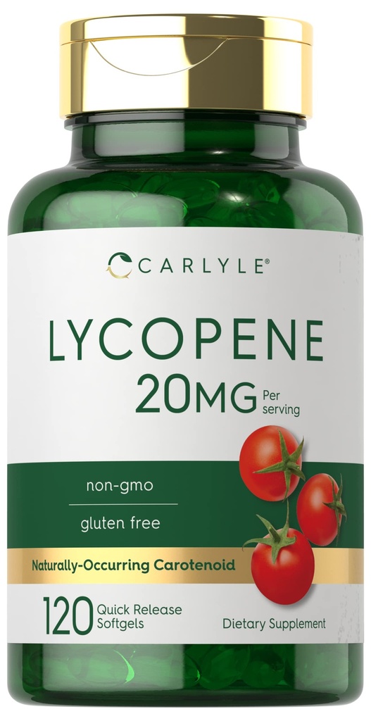 Carlyle Lycopene 124; 20mg 124; 120 Softgels 124; Non-GMO & Gluten Free Suplement