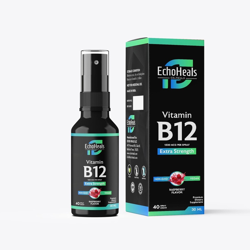Vitamin B12 Limid Spray 124; Vitamin B12 untuk Dukungan Energi: Vegan 124; Non-GMO 124; Gluten Gratis 124; 40 Spray 124; 1500 mcg per Spray 124; Raspberry Flavor 1241 FL Oz