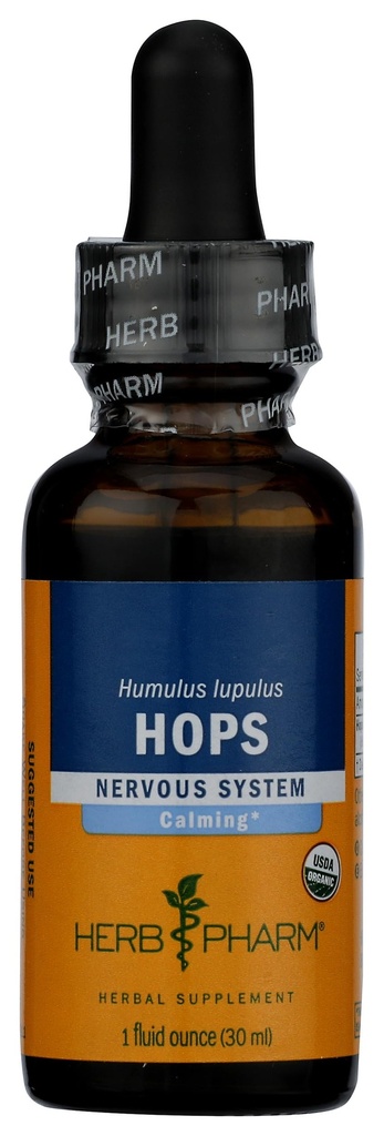 Herb Pharm Certified Organic Hops Cair Ekstrak untuk Calming Nervous System Dukungan - 1 Ounce