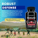 Suplemen Dukungan Imune - 10-in- 1 dengan Echinacea, Elderberry, Bawang, Turmeric dengan Zinc, Vitamin C, E, B6 & L-Glutamine, 4.8 Milyar CFU Probiotic untuk Dewasa