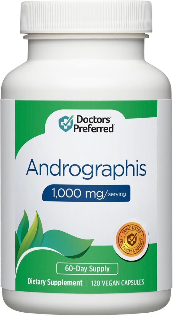 Extract Andrographis DOKTER 'PREED - 1,000 mg / Serving, 120 Vegan Capsules