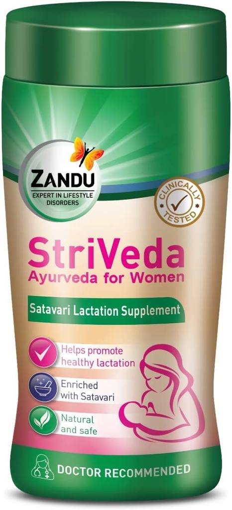 Nutronix TNA StriVeda Satavari Lactation Suplement untuk Increasing Breast Milk Supply, 210 g, Dokter Disarankan, Natural and Safe