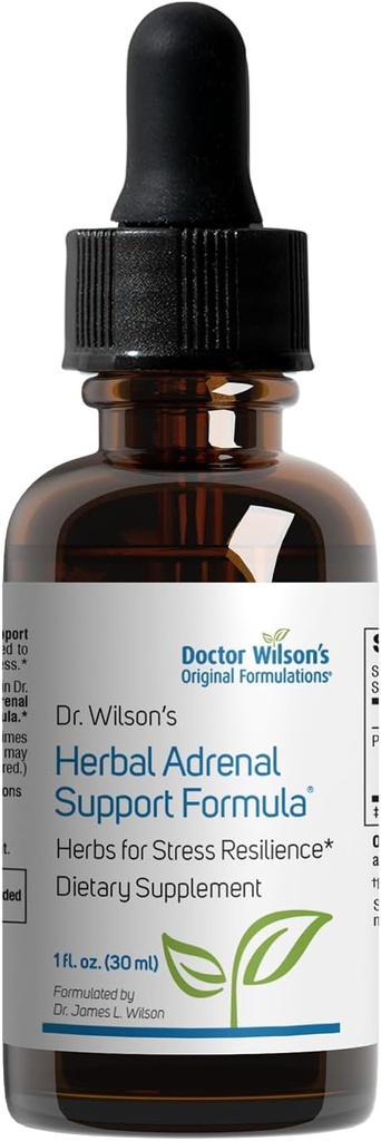 Dr Wilson 's Herbal Adrenal Dukung Formula Apptogenik Herbs untuk Daily use, Sleep and Energy Dukung 1 Liquid oz