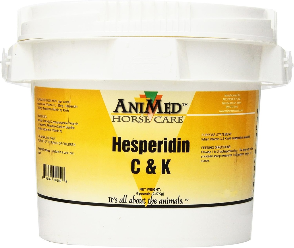 Animed Vitamin C dan K dengan Suplemen Hesperin untuk Kuda, 5-Pound