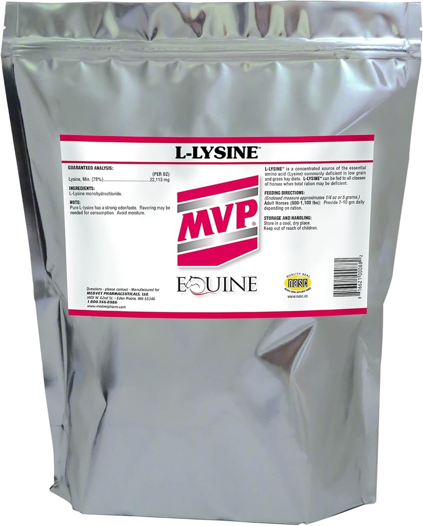 MVP L- Lysine (10lb) untuk Dukungan Otot Equine / Ammune