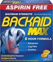 Backaid Max Relief Caplets, 28 Count (Paket 6)