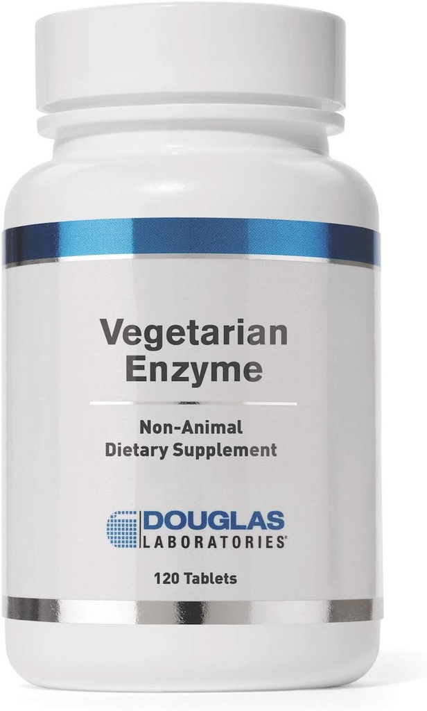 Laboratorium Douglas Enzyme 124; Enzymes Berfermentasi Yang Tersedia untuk Vegetarians 124; 120 Tablet