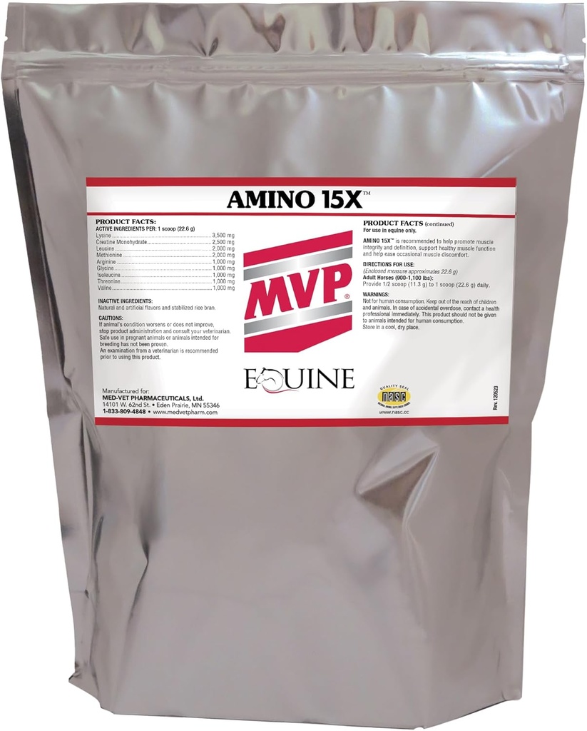 Amino 15X (6 lb) -Mendukung Fungsi Otot Sehat, Pengembangan dan Pemulihan Kuda