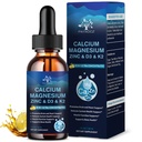 (1 Pack) Magnesium Kalsium Zinc Suplemen dengan Vitamin D3 K2 untuk Perempuan, Magnesium Glycinate Vegan Liquid Drops untuk Dewasa Plus L- Theanine Boron Extract Sea, Bone, Sleg & Leg Cramps, 1 Fl Oz
