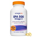 OmegaVia EPA 500, Purified Omega-3 Tambahan Minyak Ikan, 500 mg EPA dalam Formulir Triglyceride, Minyak Ikan Burpless, Bukan-GMO, Bebas, IFOS 5 - Star, 120 Softgels
