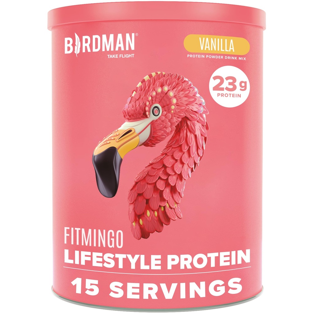 BRIDMAN Fitmingo Vegan Powder dengan Inositol, Collagen Boosters, Hyaluronic Acid dan Vitamin 124; Low Carb, Dairy Free, Low Calorie 124; 23g Plant Based Blueberry Protein Poader dengan Myo- Inositol