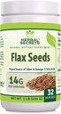 Herbal Seeds Organic Whole Flax Seeds Suppport 124; 14 G Per Serving 124; Raw Vegan 124; Non-GMO 124; Gluten- Free 124; Dibuat di USA (1 Pack, 1 Lb)