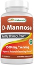 Terbaik D-Mannose Capsules - Uriner Tract Cleanse Tambahan 1500mg / Serving - 120 Count