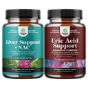 Bundle of Liver Suppport Suplemen Dukungan Hati dengan NAC untuk Liver Cleanse dan Vegan Acid Cleanse dan Detox untuk Pria dan Perempuan Joints Kidneys dan More