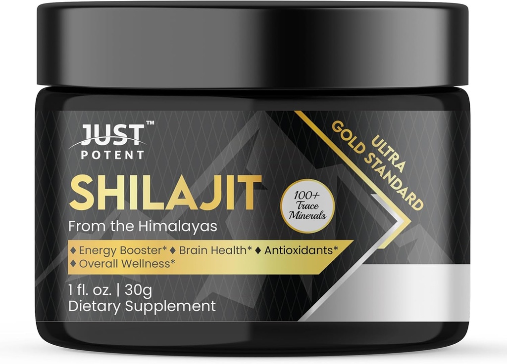 Hanya Sanggullar Gold Standard Shilajit Resin Suplemen - 100 + Trace Minesule 124; 600mg Per Serving, 50 Serving, 124; Fulvic & Humic Acids, Kesehatan Otak, Antioksidant, Energi, dan Overall Wellness