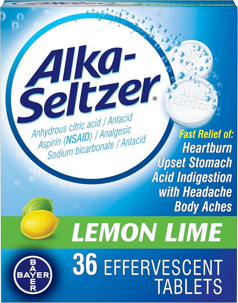 Alka- Seltzer Lemon Lime 36 Effervescent Tablet (Paket 2)