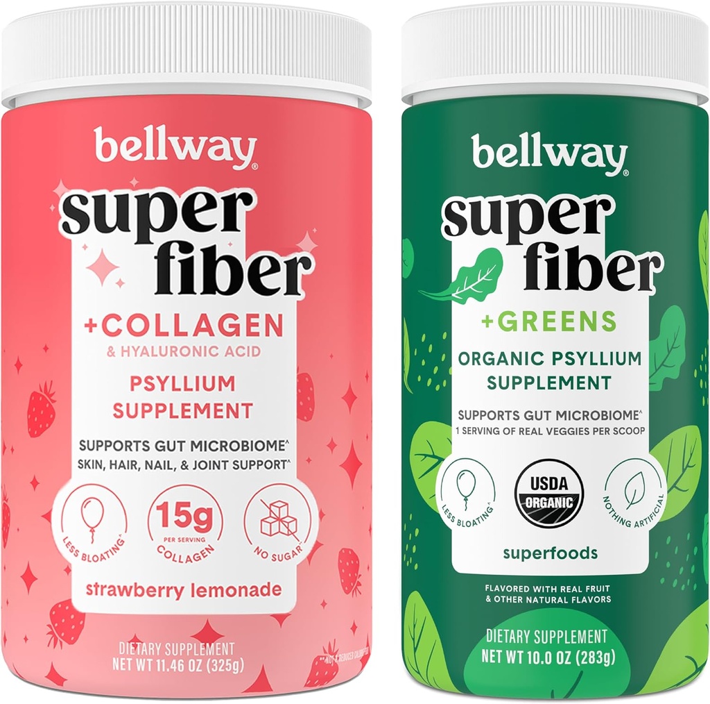 Bellway Super Fiber Powder + Collagen, Strawberry Lemonade Super Fiber + Hijau