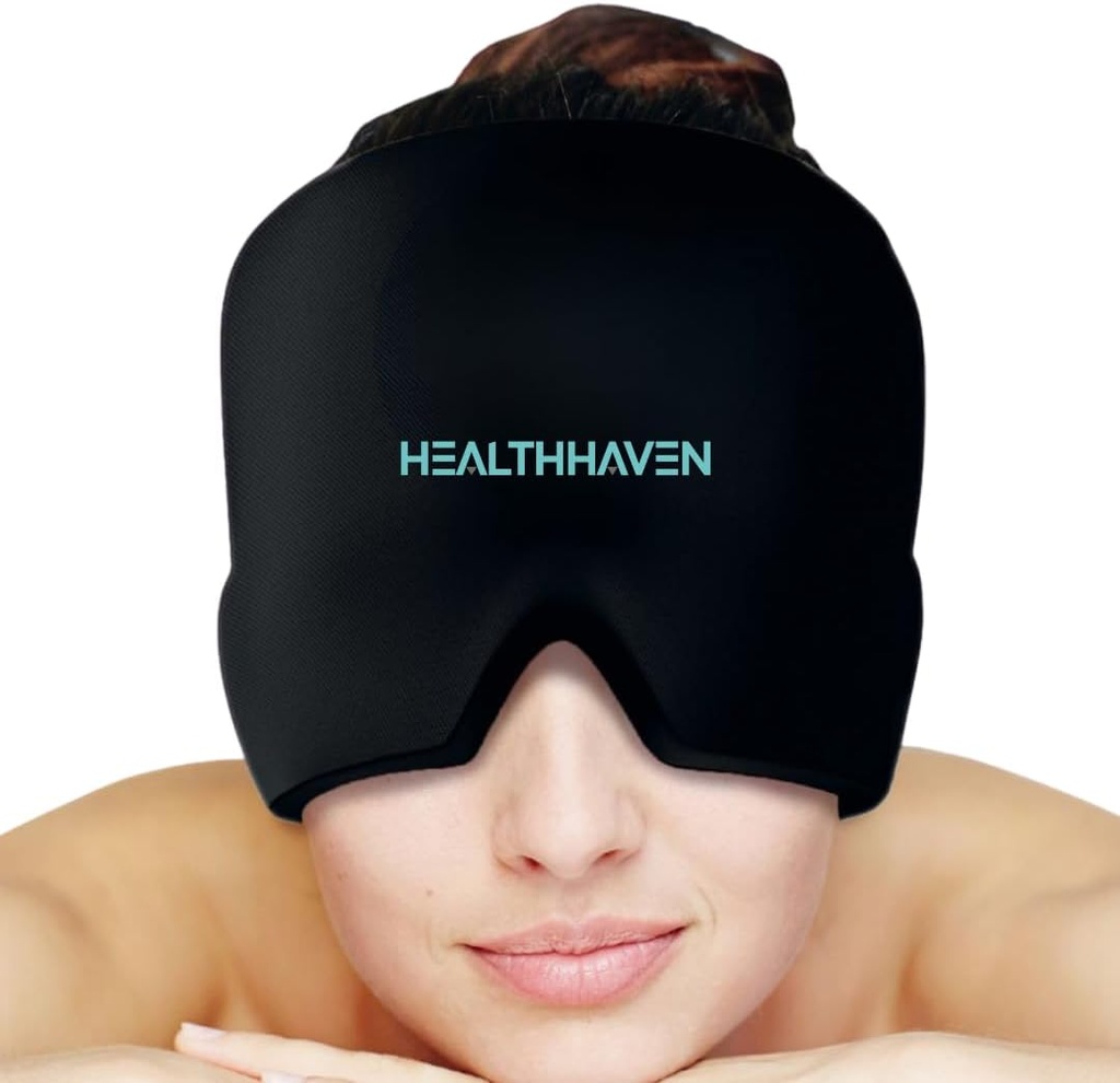 360 ° Migraine Headache Relief Cap, Cooling Gel hat Head wrap for migrain, Tension, Stress & Hangover, hot dan Cold Therapy, Soothing Headache hat
