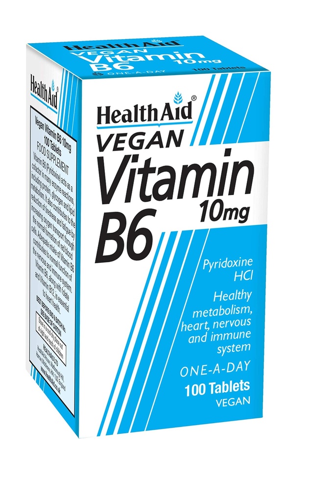 Health Aid Vitamin B6 (Pyridoxine HCI) 10mg 100 tablet