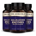Dr. Mercola Gallskee Enzymes - Galley & Digetical Health Suption - termasuk Pankreas Protease, Amylase & Lipase - Non-GMO, Gluten- Free & Soy- 90 Delayed Rilis Capsules (90 Hamba)