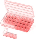 Organisasi Pil KB Monthly 1 Kali sehari, Kotak Pil KB 30 Hari, Satu Bulan Kasus Pil Pill Sekali sehari, 31 Pill Medical Organizer untuk Vitamin, Pink