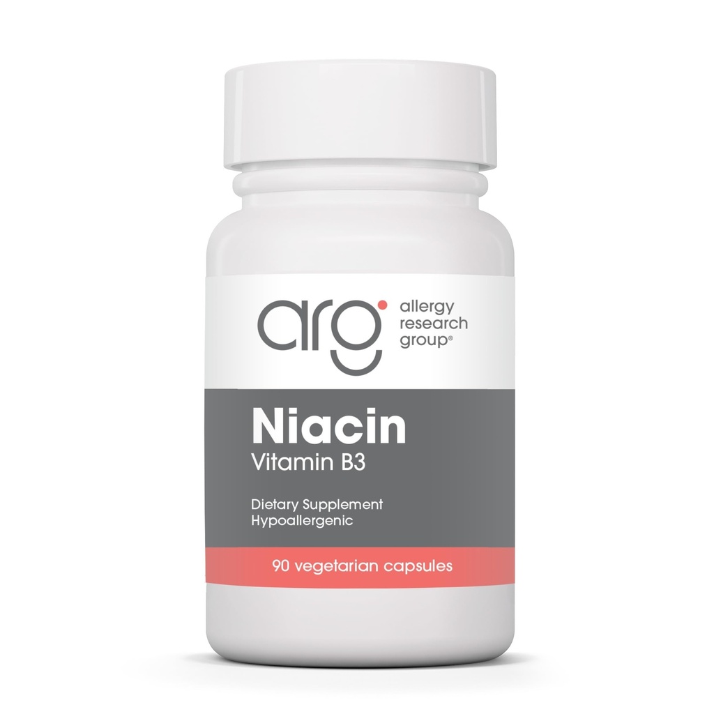 Kelompok Penelitian Alergi Niasin Suplemen - Vitamin B3 untuk Pria & Perempuan, Niasin dengan Flush, Nicotcical Acid, NAD, 250mg Kapsul Vegetarian - 90 Cacah
