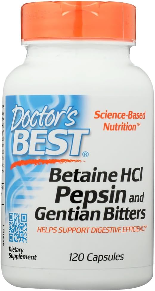 Doctor 's Best, Betaine HCL Pepsin & Increan Bitters