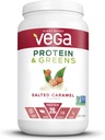 Vega Protein dan Hijau, Salted Caramel, Powder Protein Vegan, 20g Plant Based Protein, Low Carb, Keto, Dairy Free, Gluten Free, Non GMO, Pea Protein for Women and Men, 1.7 Pounds (25 Pounds)