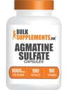BulkSuplements.com Agmatin Sulfate Kapsul - Nitric Oxide Suplement, Agmatine Suplemen - Gluten Bebas, 2 Kapsul per Serving, 180 Count (Paket 1)