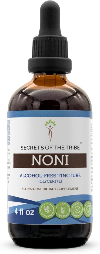 Rahasia Suku Noni Alcohol- Free Liquid Extract, Noni (Morinda citrifolia) Drifolia Buah (4 FL OZ)