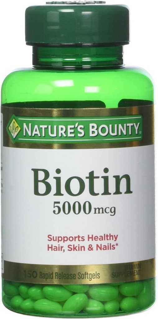 Nature 's Bounty Biotin 5000 mcg, 60 Quick Dissolve Tablet (Paket 2)