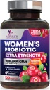 Progres for Women Digetical Health Support - 90 Million CFU Women 's Probiotic, 16 Strains, Cranberry, Probiotic Vaginal dengan Pregren, PH, Imune, Urminary, & Feminine Health Support, 120 Capsules