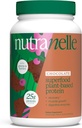 Nutranelle - Plant Based Protein Powder - 25 g Vegan Protein Powder with 30 Servings - Blended Rice & Pea with SuperWeds & Amino Accids - Zero Sugar - Chocolate