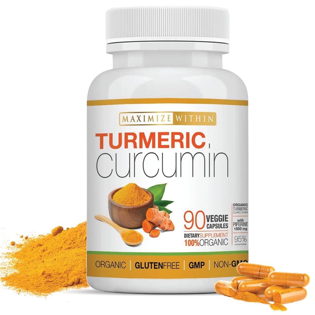 Turmeric Curcumin dengan Piperine 1500mg, 90 Count