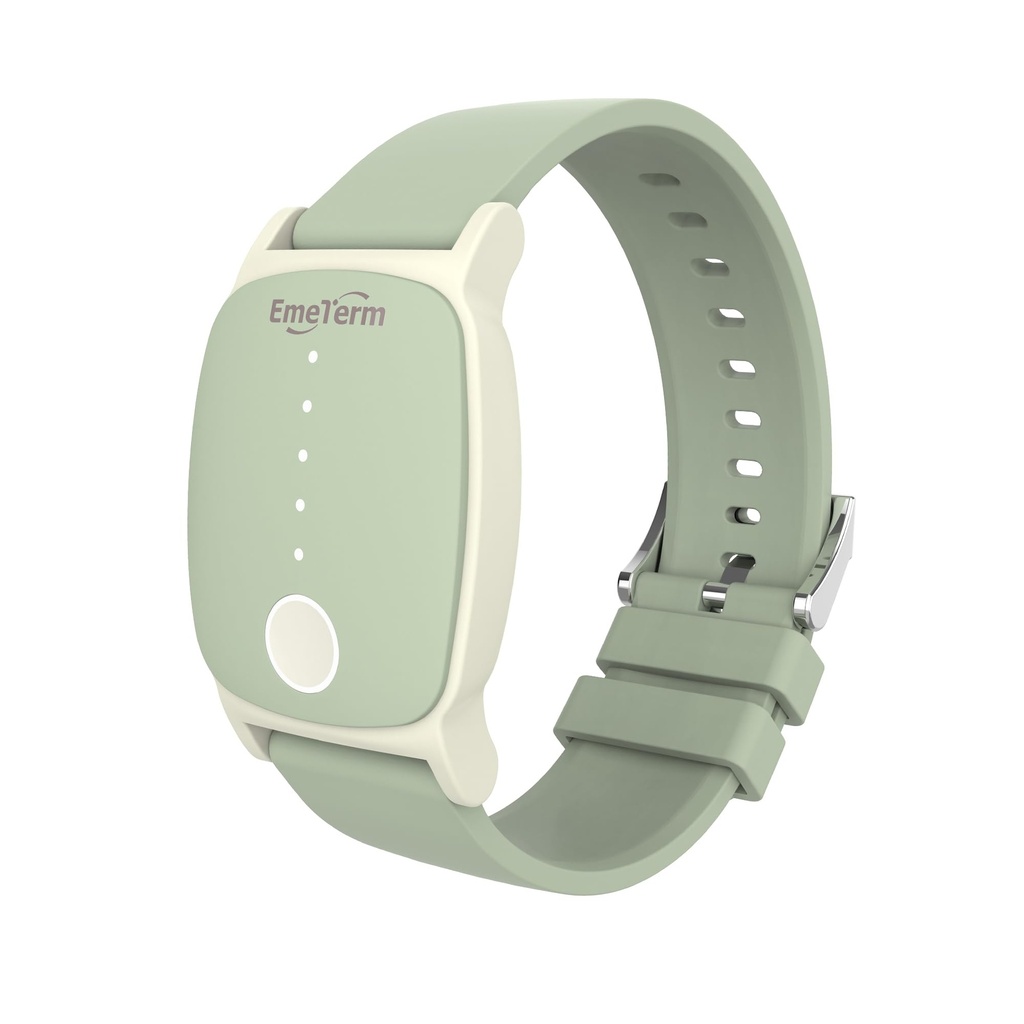 EmeTerm Explore FDA- Cleared Antianti- Nausea Wristband IP67 Morning Motion Sickness Band Rechargable Clastrace Design Drug Free Non-noodsy Without Side Effects Mint Green