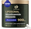 NAD + Nicotinamide Riboside dengan Resveratrol & Quercetin NMN Alternatif - Premium AntiAging Suplemen untuk Energi, Fokus, dan Dukungan Cellular - 80 Tertinggi Capsules 900mg