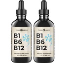 B1 B6 B12 Vitamin Liquid Drops - Nerve, Energy, Brain Suplemen - FruityLike Flavor - Methylcobalamin, Thiamine, Pyridoxine (2)