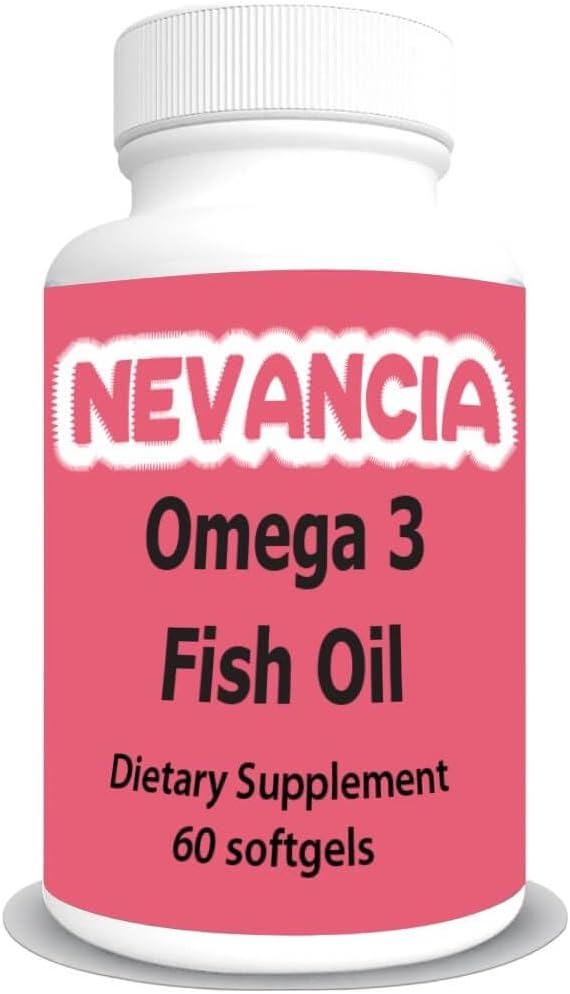 Omega-3 SMA Minyak Ikan di DHA & EPA, 1200 mg Omega- 3, Ultra Mampu, Promotes Heart & Brain Kesehatan, Natural Lemon Flavour, 60 Softgeels