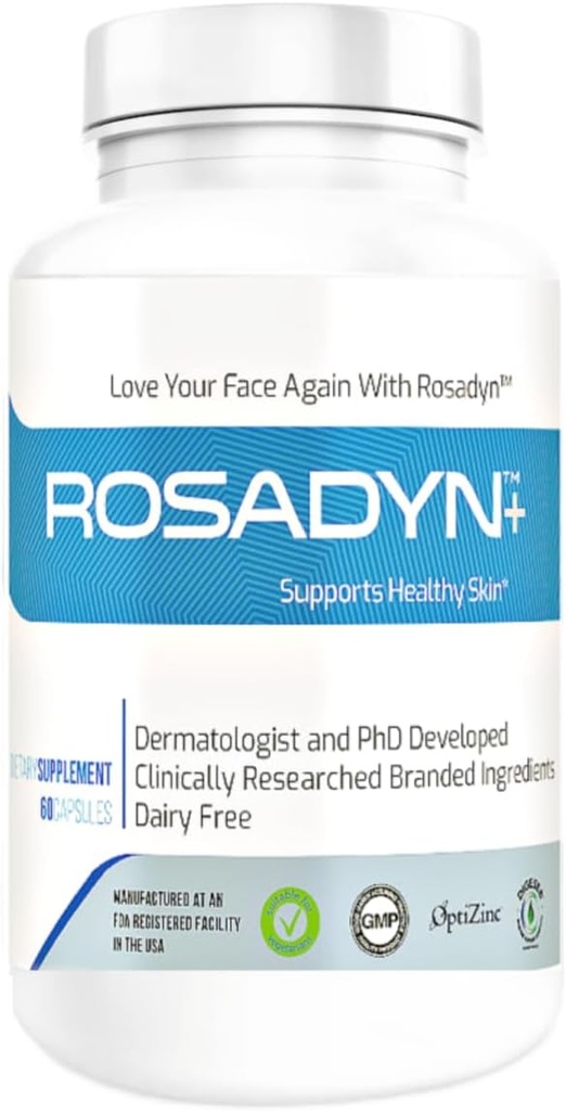 Rosacea Skin Care Suplemen untuk Redness of Face, Eye dan Nose 124; Target Root Penyebab Gejala