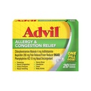 Advil Allergy and Contraffic Relief Tablet, Pain Reliever, Reducer Fever and Allergy Relief with Ibuprofen, Phenylephrine HCI dan Chloreniramine Malaeate 4 mg - 20 Coated Tablet