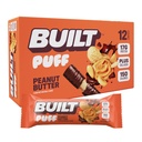 Bar Built, Puff Protein Bars, Peanut Butter Puff, 17g Protein Snacks, On- TheGo Bars, Hanya 150 Kalori, 6g Sugar, Collagen, Gluten Bebas, 12 Count