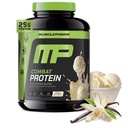 MusclePharm Combat Protein Powder, Vanilla Flavor, Fuels Muscles for Productive Workouts, 5 Protein Sumber termasuk Wey Protein Isolate & Egg Albumin, Gluten Free, 4 lb, 52 Servings