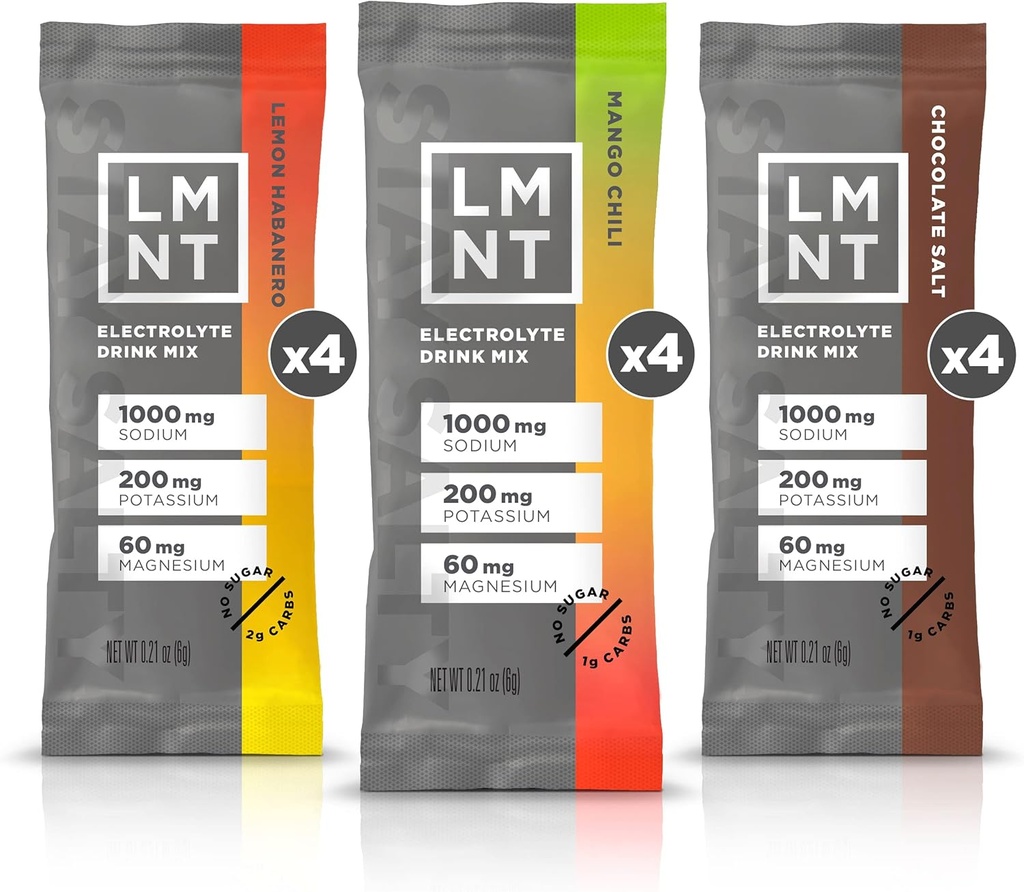 LMNT Keto Electrolyte Powder Packets 124; Hidration Drink Hidration Mix 124; No Sugar, No Articial Ingrediers 124; Fiesta Pack 124; 12 Stick Packs