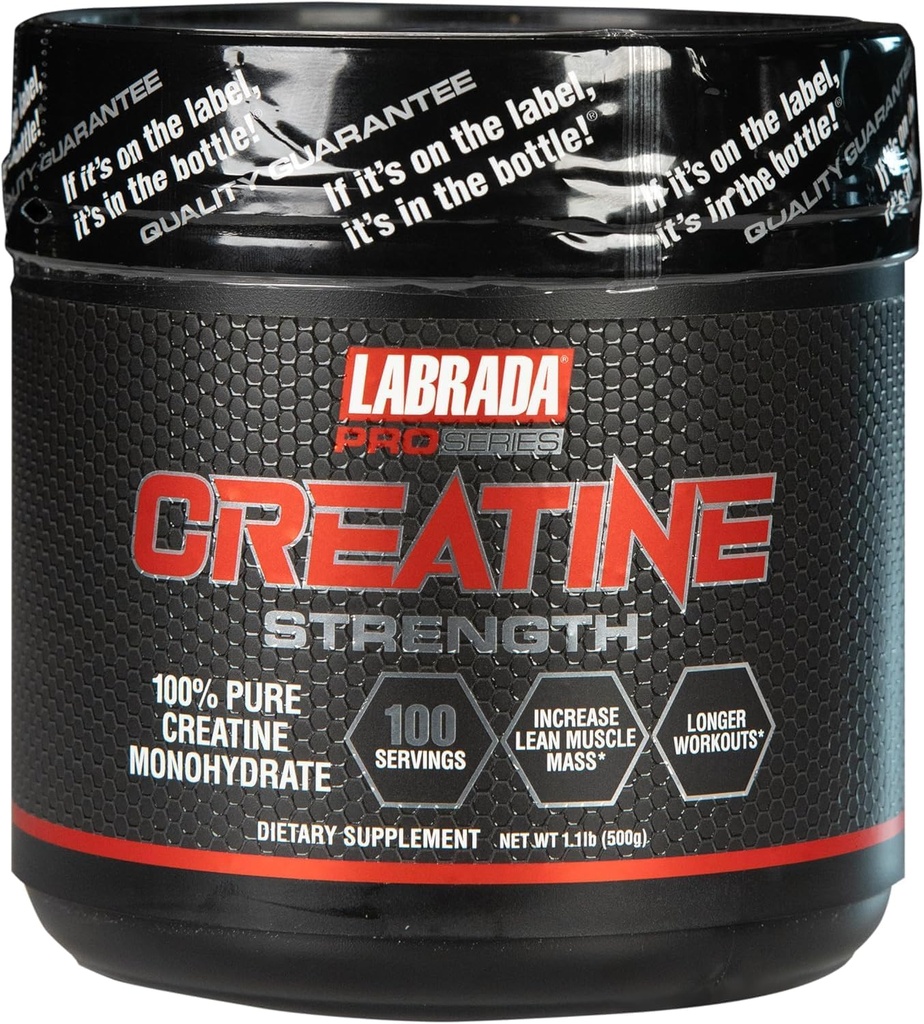 Labrada Pro Series Creatine Kekuatan, 100 Pelayan, 500 Grams