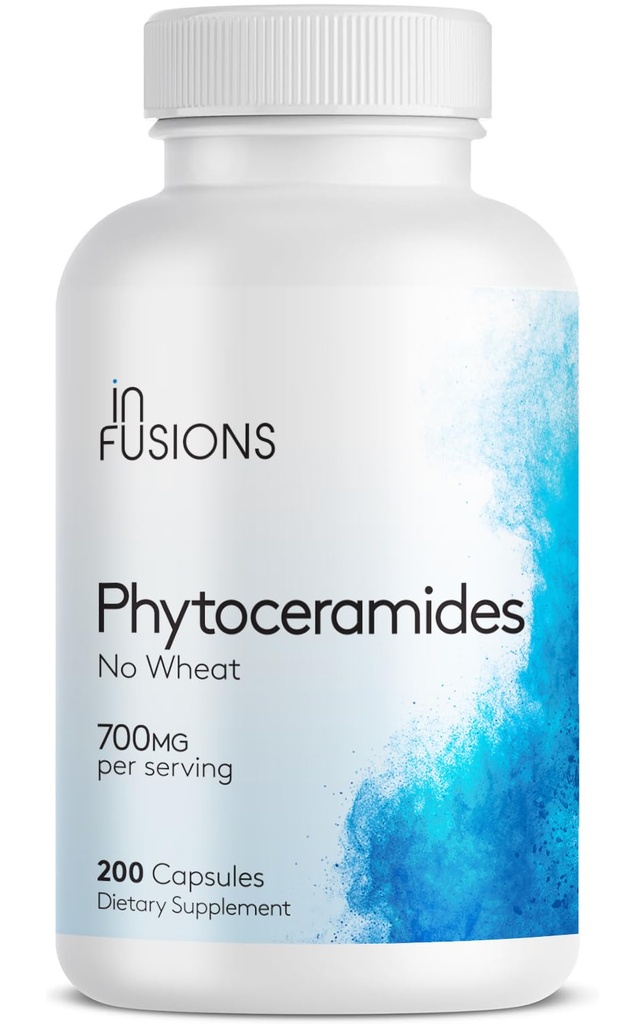 Phytoceramides 200 Capsules Skin Reparenation Anti- Penuaan-Penuaan Dukungan Tanaman - turun keramides 700mg Gluten Bebas Non- GMO