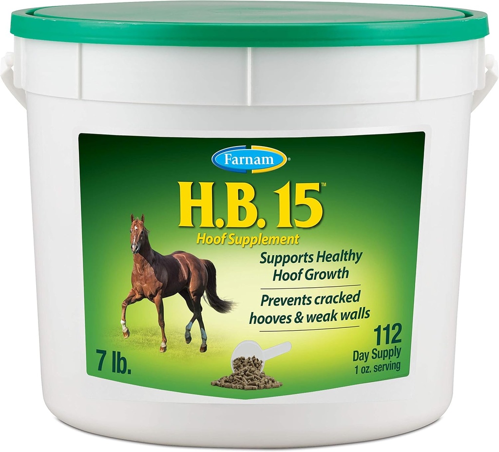 Farnam HB 15 Hoof Supplement, Menyediakan hoof sehat pertumbuhan 7 Pound, Persediaan Hari 112