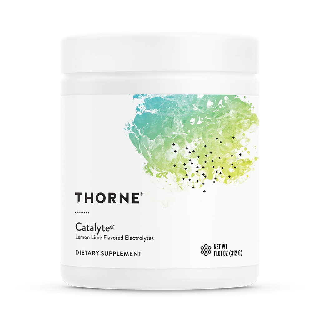 THORNE - Catalyte - Electrolite Repleniment and Energy Reporation Suplement * - No Artificial Sweeteners - NSF Disahkan untuk Sport- Lemon Lime - 1101 Oz