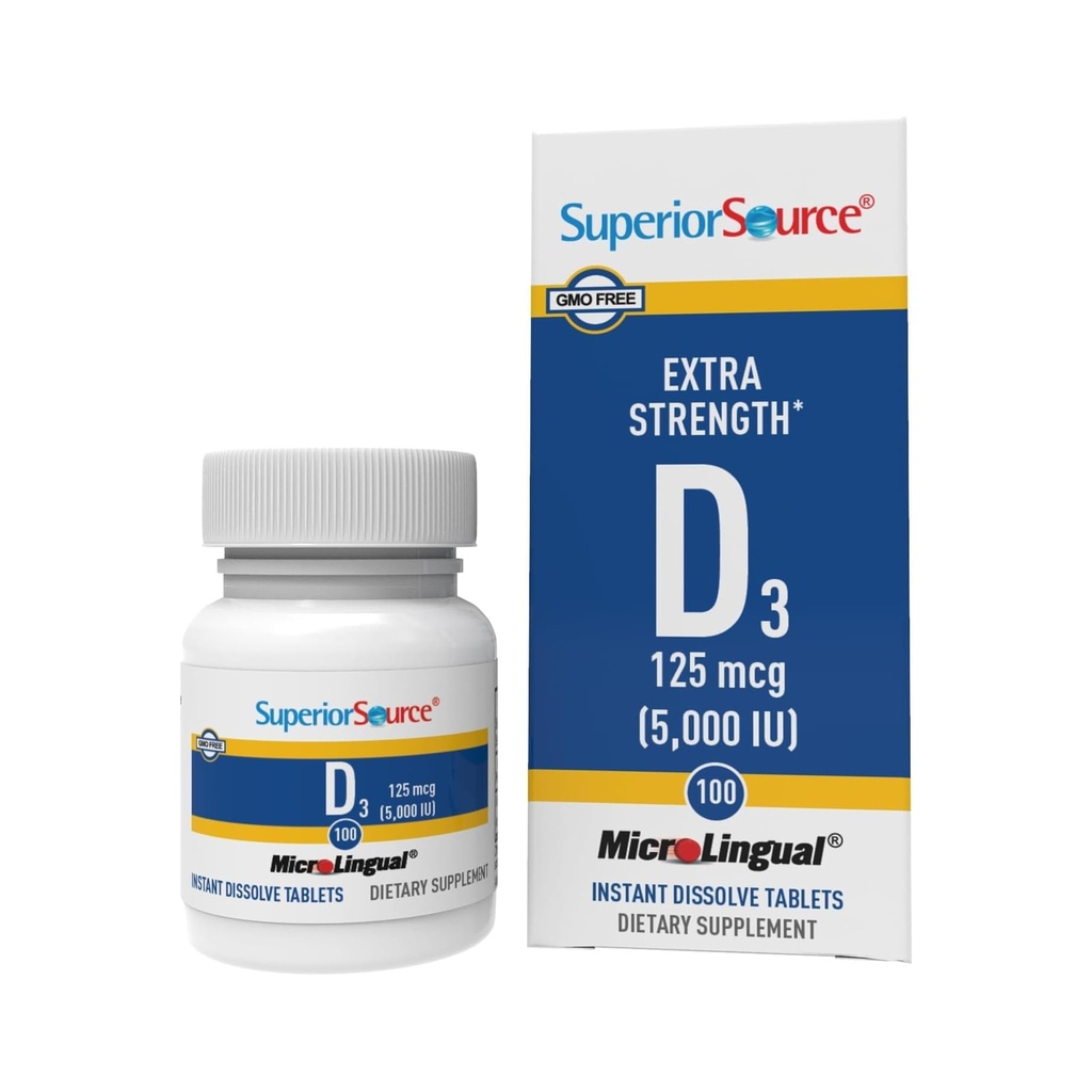 Sumber Superior Vitamin D3 5000 IU - Offers Immune System, Brain & Nervous System Suids
