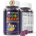 Kids Sleep Gummies - Magnesium Glycinate Gummies, Melonalin Free Sleep Aid 124; Magnesium, Kalsium, D3, B6, L Theanine 124; Kid Melonaciin Alternatif untuk Reserve Sleep (Paket 2)