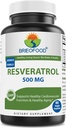 Brieofood Resveratrol 500mg - Suplemen Antioksidan Alam untuk Cardiovascular & Imune System Health - 60 Veggie Capsules